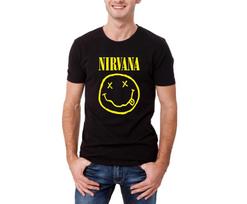 NIRVANA Rock Band Black T-Shirt made of 100% cotton - round neck - festival Tee 2XL