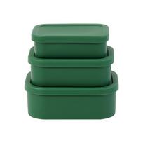 400/700/1100ml Silikoninė pietų dėžutė, Sudedamas maisto indas, tinkamas mikrobangų krosnelėje, Nešiojamas lauko BENTO vienvietis 400ml black