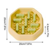 Adjustable Difficulty Slow Feeder Dog Bowl Anti Choke Puzzle Feeder Non-Slip Design For Small Medium Breeds Pets Supplies geltona