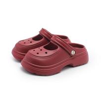 Puxima Women's Squishy Anti-slip Mary Jane Clogs - Cute, Girly, Thick Sole, Closed-toe Summer Sandals 38 balta