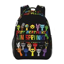 3D Rhythm Box Full Print Schoolbag Sprunki Game Primary And Secondary School Students Backpack Large Capacity Backpack