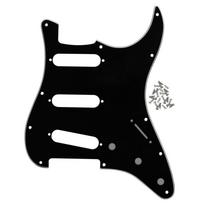 FLEOR 1pc ST SSS Electric Guitar Pickguard Scratch Plate & Screws for 11 Holes Guitar Parts, 4 Colors Choose