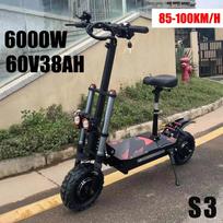 Boyueda S3 6000W60V38Ah Elektrinis paspirtukas nuimama sėdynė hidraulinė amortizacija 11 colių visureigio padanga escooter Boyueda S3 -6000W60V38Ah-YY