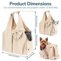 Pet Carrier Bag Breathable Dog Purse Carrier With 4 Built In Pockets Smart Zipper Lock Outdoor Cat Tote Bag Carrier Pet Supplies