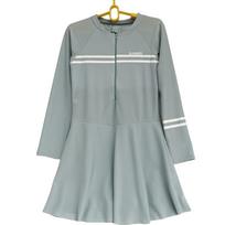 Merginų ilgomis rankovėmis apsaugantis nuo saulės maudymosi kostiumas - Paauglių ir vyresnių vaikų maudymosi kostiumai 3XL (60-90 jin) Long Sleeve Polyester juoda