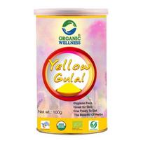 Gulalas: geltoni dažai Holi (100 g), Geltonasis gulalas, ekologiška sveikata pink