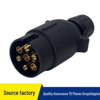7-Core Plastic Plug Socket, Folding Shell Trailer Connector, 12V European Style QR1352 juoda