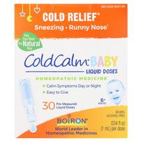 Boiron, Cold Calm Baby, Liquid Capsule, Cold Relief, 6 months+, 30 pre-measured liquid portions, 1 ml (0.034 fl oz) each.