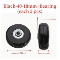 4018mm 5018mm Universalus lagamino ratukas Remonto lagamino lagamino atsarginiai ratai su ašimis ir rutuliniu guoliu (as the picture,Pu Luggage Wheel)