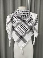 Palestine Scarf Woven Shemagh Keffiyeh Original Arafat Hatta Head Neck Cotton Scarf Arab Wrap With Tassel Stock Available balta