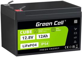 Akumuliatorius GREEN CELL LIFEPO4 CUBE 12AH 12V/12.8V 153.6WH LFPGC12V12AH | LFPGC12V12AH | 5904326374881