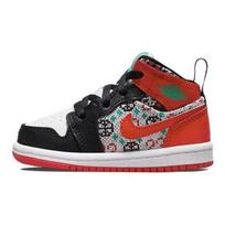 Air Jordan 1 mid-top toddler shoes red/black/white DM1209-150 26