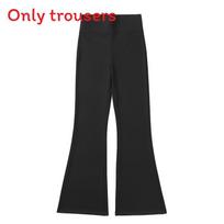 High Waist Flare Pants For Women With Polyester And Elastane For Casual Wear M juoda