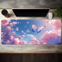 Desk Pad Gaming Mouse Pad Cloth Surface Anti Slip Rubber Base Large Desk Mat for PC Laptop Keyboard Work Setup 400x800x2mm