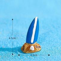 Žavinga dervos banglentė burlaivis žuvėdra kriauklė paplūdimio dekoras miniatiūros modernus Surfboard