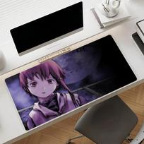 Large Gaming Mouse Pad Antislip Desk Mat Stitched Edges Stylish Cyberpunk Mystery Anime Print Smooth Surface for PC Laptop 400x800x2mm
