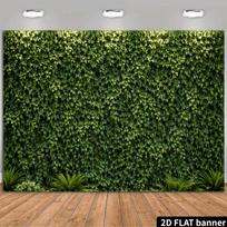 2D Green Ivy Wall Backdrop, Lush Leaf Banner 47.2x31.5inch/120*80cm