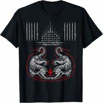 Sak Yant Thai Tattoo Twin Tigers 9Yord Muay Magical Thailand T-Shirt S įvairiaspalvis