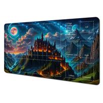 Magic The Gathering Celestial World Tree Over Starry Sky Playmat MTG Play Mat with Zones Stitched Edges mmmm Thick 800x300x2mm