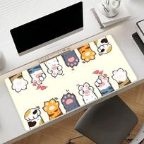 Cat Paw  Mouse Pad Nonslip Rubber Computer Mat Gamer Balance Decoracion Deskmat Laptop Office Large 800x400x2mm