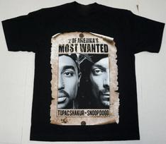 2Pac Snoop Dogg T-shirt Most Wanted Tupac Shakur Men's Tee Gift Men Women HOT 4XL gray