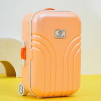 Dancing Girl Music Trolley Luggage Jewelry Box - 8-Tone Birthday Gift for Children oranžinė