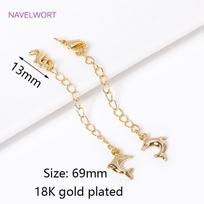18K Gold Plated With Lobster Clasps End Extension Tail Chain Extension Chain For Jewelry Making DIY Bracelet Necklace Findings 5 pieces