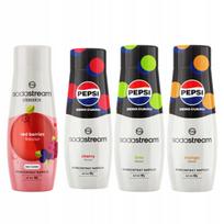 Zestaw 4 Syropów Sodastream Owoce Leśne + Pepsi Max Cherry, Lime Oraz Mango
