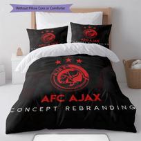 AFC Ajax Amsterdam Bedding Quilt Set Quilt Cover Pillowcase Home Decoration Birthday Gift (1 * duvet cover + 2 * pillowcase, without core) 135x200cm