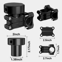 StarLink Mini 1/4 sriegio apvalus tvirtinimo adapteris Aliuminio lydinio laikiklis Vamzdelis 1/4 sriegio adapteris StarLink Mini jungčiai juoda