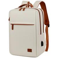 Fashion Student School Bag Large Capacity Travel Backpack Classic Laptop Business Backpack  Student smėlis