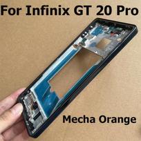 6.78  For Infinix GT 20 Pro Middle Frame Front Bezel Cover Metal Chassis Housing Back Plate LCD Holder X6871 Mecha Orange