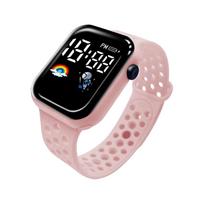LED Digital Watch For Kids Boys Sports Waterproof Watches Girls Silicone Digital Watch Casual Childrens Electronic Reloj rožinė