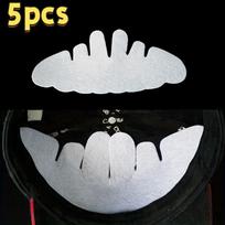 5pcs Baseball Cap Sweat Liner Absorbent Pads Insert,Outdoor Hard Hat Sweatband, for Sports Cap Wide Brim Caps - All-season, Knit balta