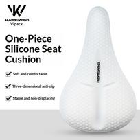 Korio formos gelinis dviračio balnelio užvalkalas, pralaidus orui, neslystantis, silikoninė pagalvėlė sėdynei 1 piece bike seat cover balta