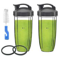Replaceable 32 oz Mugs with Lids for NutriBullet Blender Pro 900W 600W for Nutri Blade Spare Parts