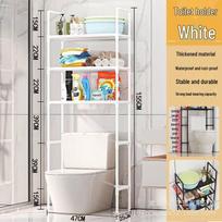 Bathroom Storage Rack, No-Drill, Floor-Standing, for Toilet & Washing Machine Areas