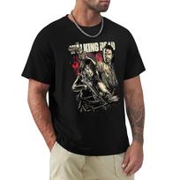 Vyriški marškinėliai Mada The Walking Dead Komiksų serija Rick Grimes Daryl Dixon Šaunūs moterys S smėlis