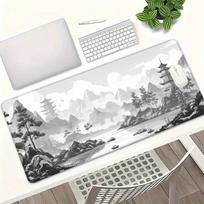Wide Keyboard Desk Mat soft fabric surface anti slip natural rubber base for PC laptop keyboard desk setup comfortable desk acce 400x800x2mm