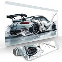 Stunning white sports car design Mouse Pad Desk Mat Gaming mats NonSlip mouse carpet desk accessories office mat tapis souris 800x300x2mm