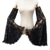 Victorian Type Gothic Lace Arm Gloves Breathable Mesh Elbow Sleeves Halloween Wedding Costume Accessories juoda