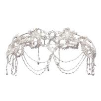 Stylish Pearls Shoulder Chain Unique Body Jewelry for Women Wedding Dress Chest Shawl Fringe Beading Body Chain