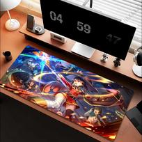KonoSuba Megumin XXL mouse pad Anime Computer Mat xmm Gaming Accessories Kawaii mousepad Large Padmouse Keyboard Deskmat 800x400x2mm