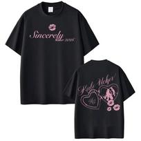 KALI UCHIS Sincerely Tour Print Tshirt Men Women Fashion Oversized T-shirts Summer Casual T-Shirts S įvairiaspalvis