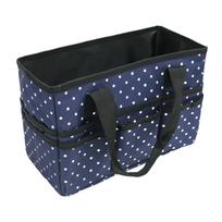 Craft Organizer Tote Bag Carrying Case Caddy Large Painting Tools Storage Bag Notebook Makeup Essentials Sewing Scrapbooking tamsiai mėlyna spalva