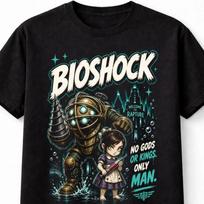 Bioshock Rapture Big Daddy Little Sister Gaming Graphic Unisex TShirt S