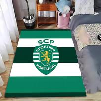 Green and White Carpet with SCP Sporting Portugal Logo Design Suitable for use as an anti-slip for living room bedroom sofas 40x60cm( 15x23in )