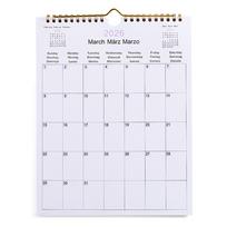 2025-2026 Multilingual Spiral Bound Planner with Notes Wall Calendar Multi-Purpose Schedule Organizer for Easy Planning