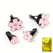 4-piece Daisy Flower vent clip Car Air Freshener Charm Color car interior accessories for girls ladies