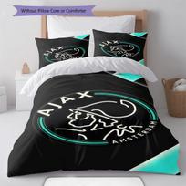 AFC Ajax poster Bedding Quilt Set Quilt Cover Pillowcase Home Decoration Birthday Gift (1 * duvet cover + 2 * pillowcase, without core) 135x200cm